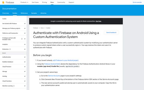 Authenticate with Firebase on Android Using a Custom ...
