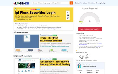 Igi Finex Securities Login