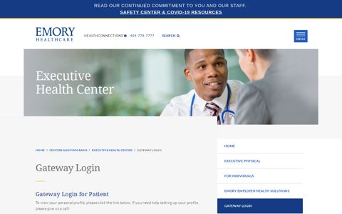Gateway Login - Emory Healthcare
