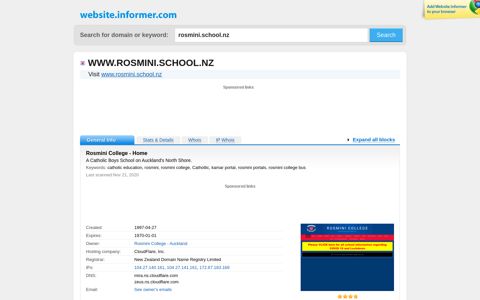 rosmini.school.nz at WI. Rosmini College - Home
