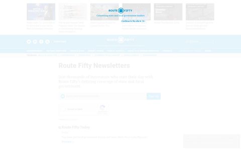 Sign up for Route Fifty Newsletters