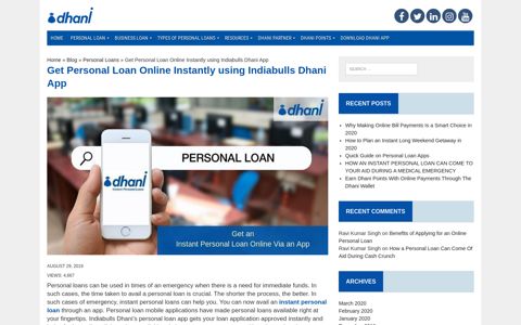Get Instant Personal Loan using Indiabulls Dhani App ...