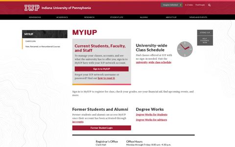MyIUP - Indiana University of Pennsylvania