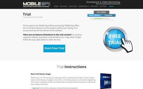 Free 7 Day Trial - Mobile Spy