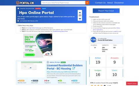 Hpo Online Portal