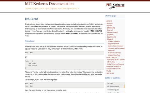 krb5.conf — MIT Kerberos Documentation
