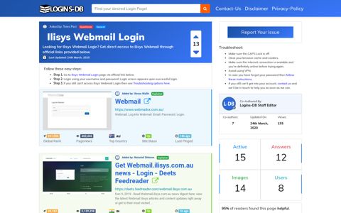 Ilisys Webmail Login - Logins-DB