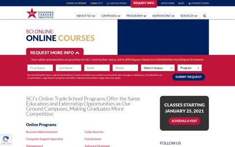 SCI Online:Online Courses - Southern Careers Institute