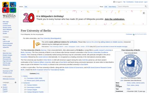 Free University of Berlin - Wikipedia