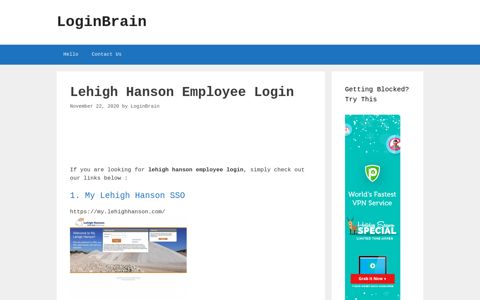 lehigh hanson employee login - LoginBrain