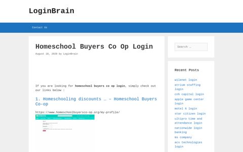 homeschool buyers co op login - LoginBrain
