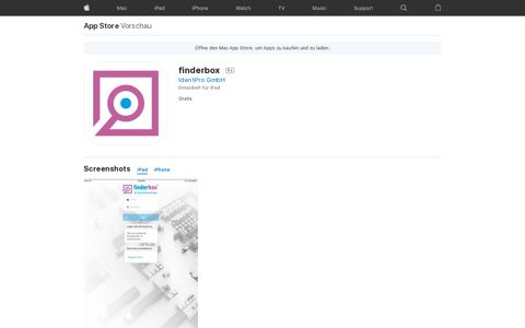 ‎finderbox im App Store