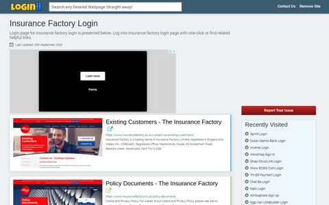 Insurance Factory Login - Loginii.com