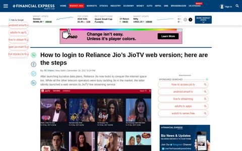 How to login to Reliance Jio's JioTV web version; here are the ...