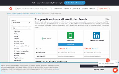 Glassdoor vs LinkedIn Job Search | G2