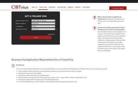 Get a Finland Visa - CIBT Visas