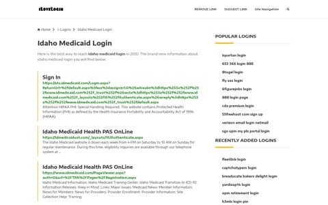 Idaho Medicaid Login ❤️ One Click Access - iLoveLogin