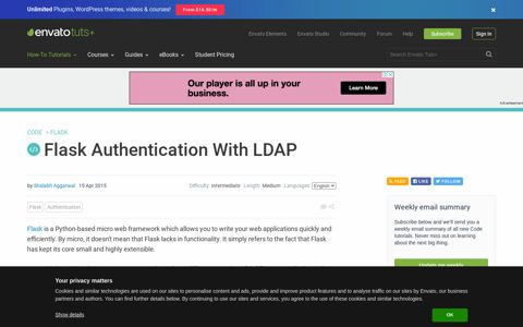 Flask Authentication With LDAP - Code Tuts - Envato Tuts+
