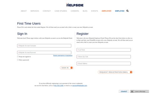 Helpside Employee Portal