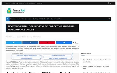 Skyward FBISD Login Portal to Check the Students ...