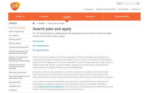 Search jobs and apply | GSK UK
