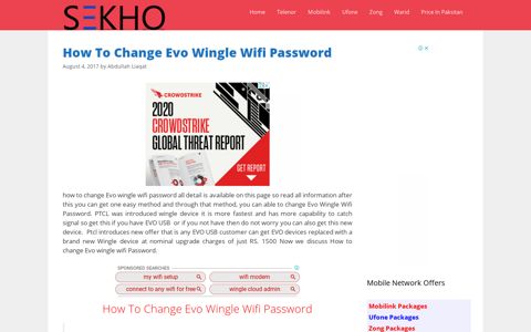 How To Change Evo Wingle Wifi Password - Sekho