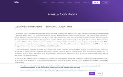 Terms & Conditions — Zeta