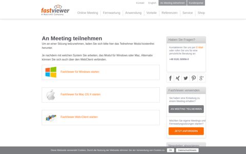 An Meeting teilnehmen - FastViewer