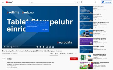 Zeiterfassung edtime / Personaleinsatzplanung ... - YouTube
