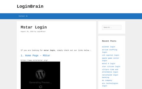 mstar login - LoginBrain
