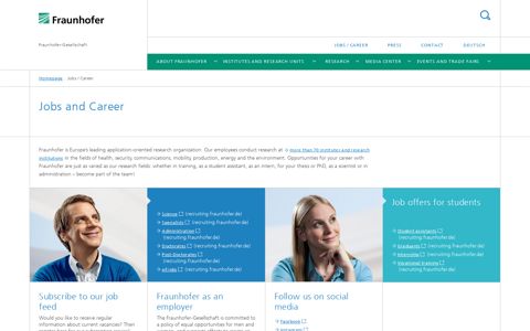 Jobs and Career - Fraunhofer-Gesellschaft