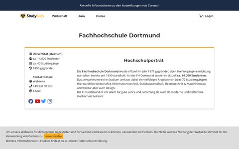 Fachhochschule Dortmund - Studiengänge und Crashkurse ...