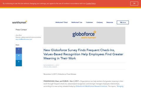 New Globoforce Survey Finds Recognition Help Employees ...