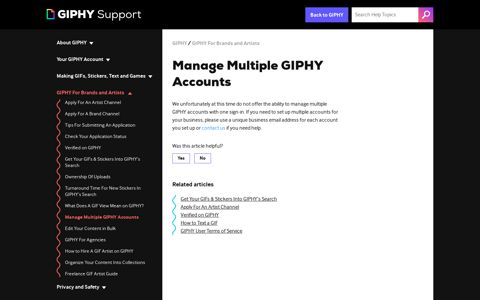 Manage Multiple GIPHY Accounts – GIPHY