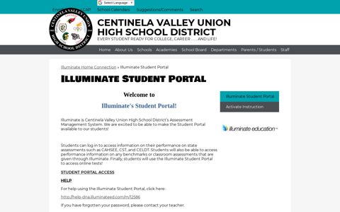 Illuminate Student Portal – Illuminate Home Connection ...