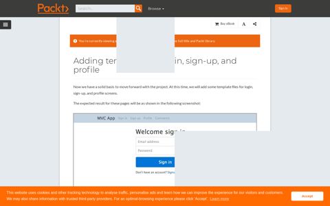 Adding templates for login, sign-up, and profile - Node.js 6.x ...