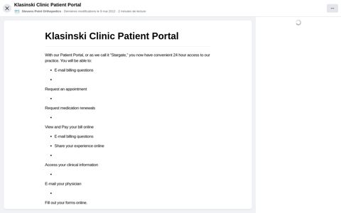 Klasinski Clinic Patient Portal | Facebook