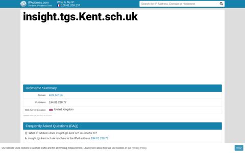 ▷ insight.tgs.Kent.sch.uk : Insight - IPAddress.com