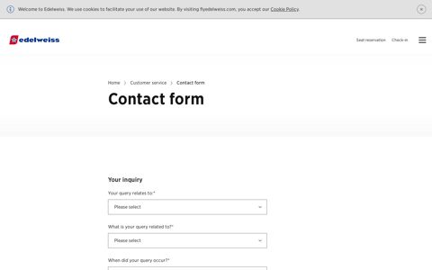 Contact form - Edelweiss