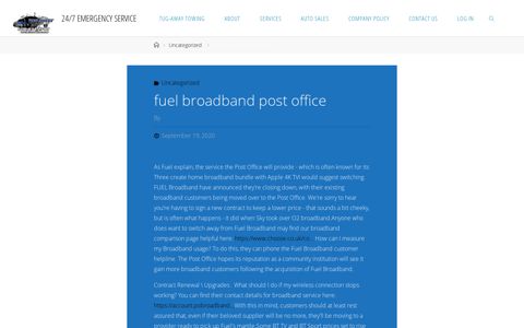 fuel broadband post office - Tug Away Towing & Services LLC.