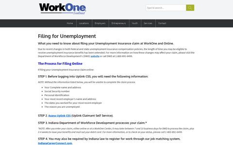 Unemployment: WorkOne Southeast