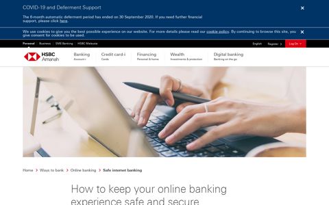 Safe internet banking - HSBC MY Amanah
