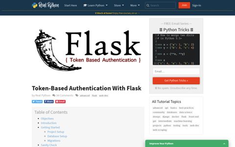 Token-Based Authentication With Flask – Real Python