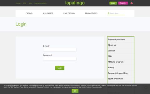 Login - Lapalingo.com - casino online