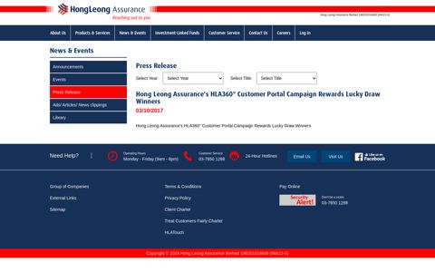 Hong Leong Assurance's HLA360° Customer Portal ...