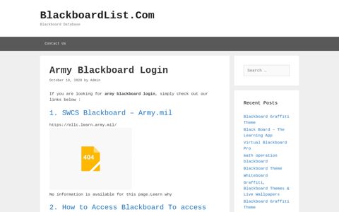 Army Blackboard Login - BlackboardList.Com