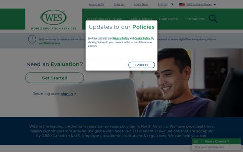 World Education Services: International Credential Evaluation