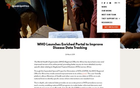 WHO Launches Enriched Portal to Improve Disease Data ...