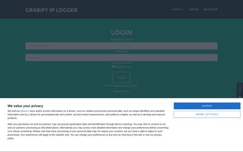 Login - Grabify IP Logger & URL Shortener