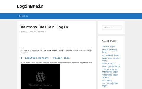 harmony dealer login - LoginBrain